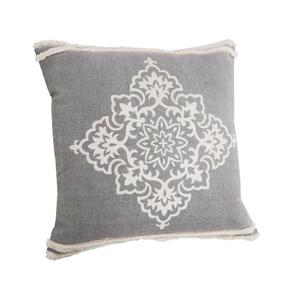 Rajani Home Dahlia Textured Cotton Throw Pillow