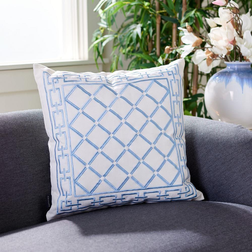 Safavieh Embroidered Cotton Reversible Throw Pillow