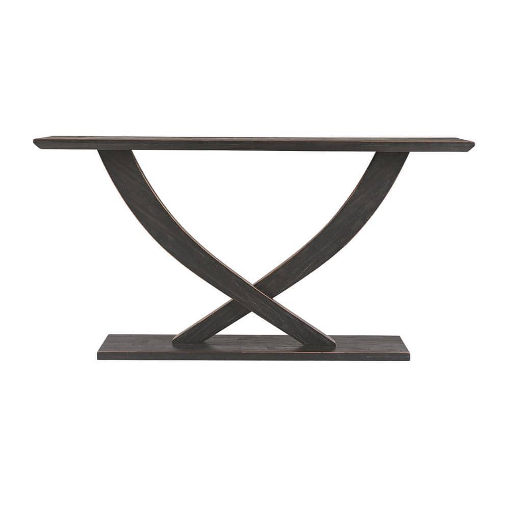 Rasmus Console Table Black Charcoal - Boraam: Acacia Wood, Hallway Display, Rubberwood Frame