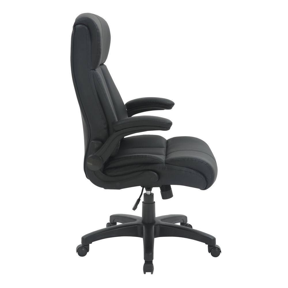 Winston Porter Baillie Medium Back Executive Office Chair with Flip-Up Arms