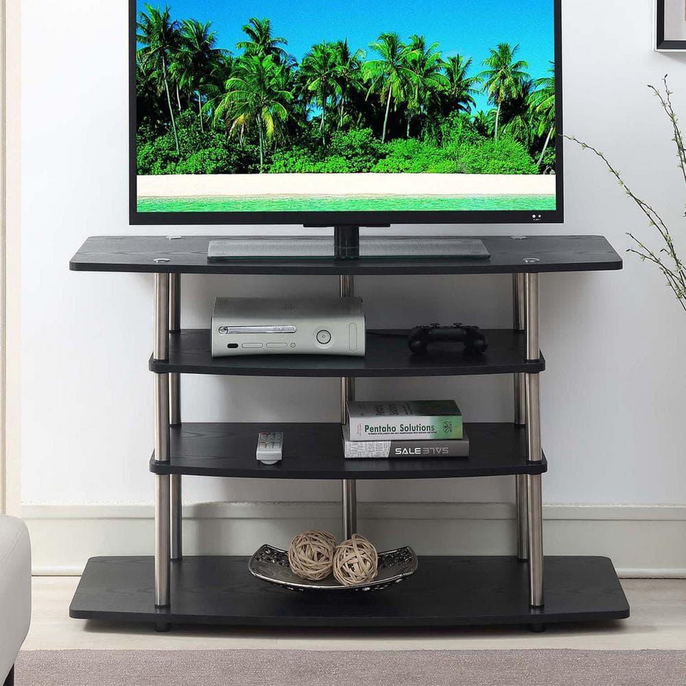 Convenience Concepts Designs2Go No Tools Wide Highboy TV Stand, Black