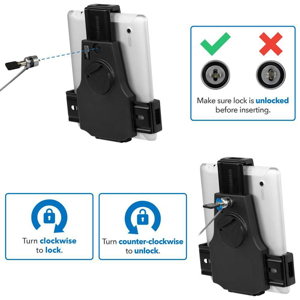 Mount-it Mount-It Secure Universal Locking Tablet Stand fits iPad 7 & Mini, Galaxy Tab, & 7.9"- 10.5" Tablets