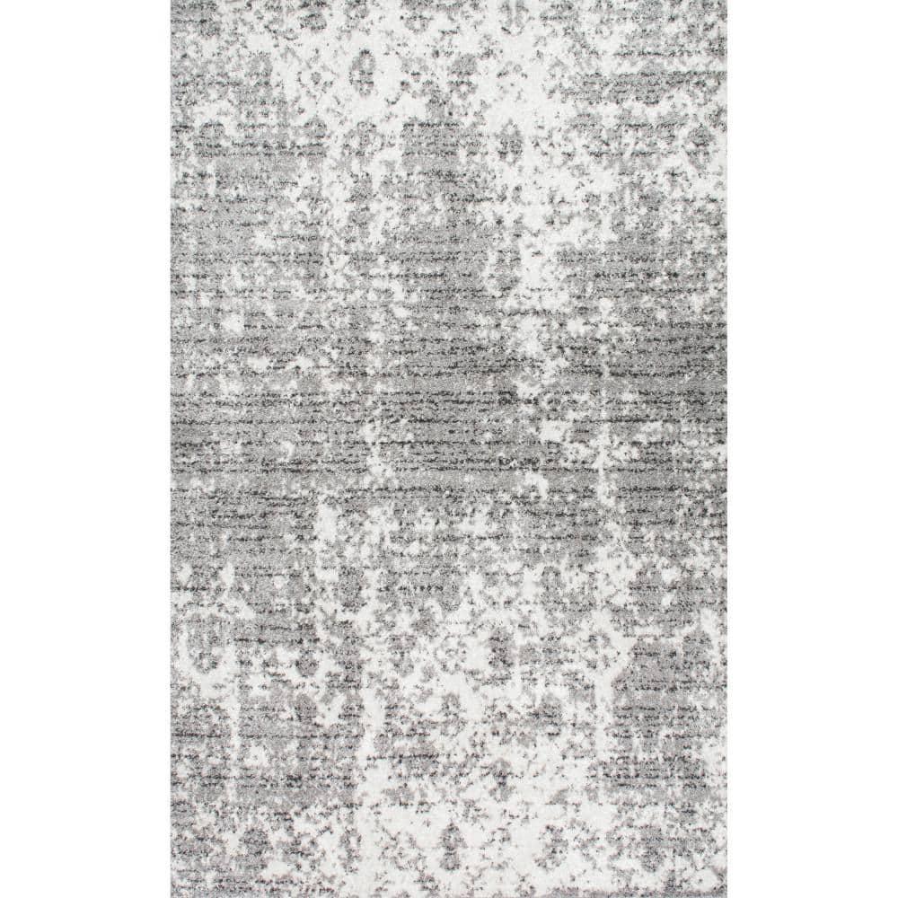 Nuloom Deedra Abstract 7x9 Indoor Area Rug for Living Room Bedroom Dining Room Kitchen, Grey/Ivory