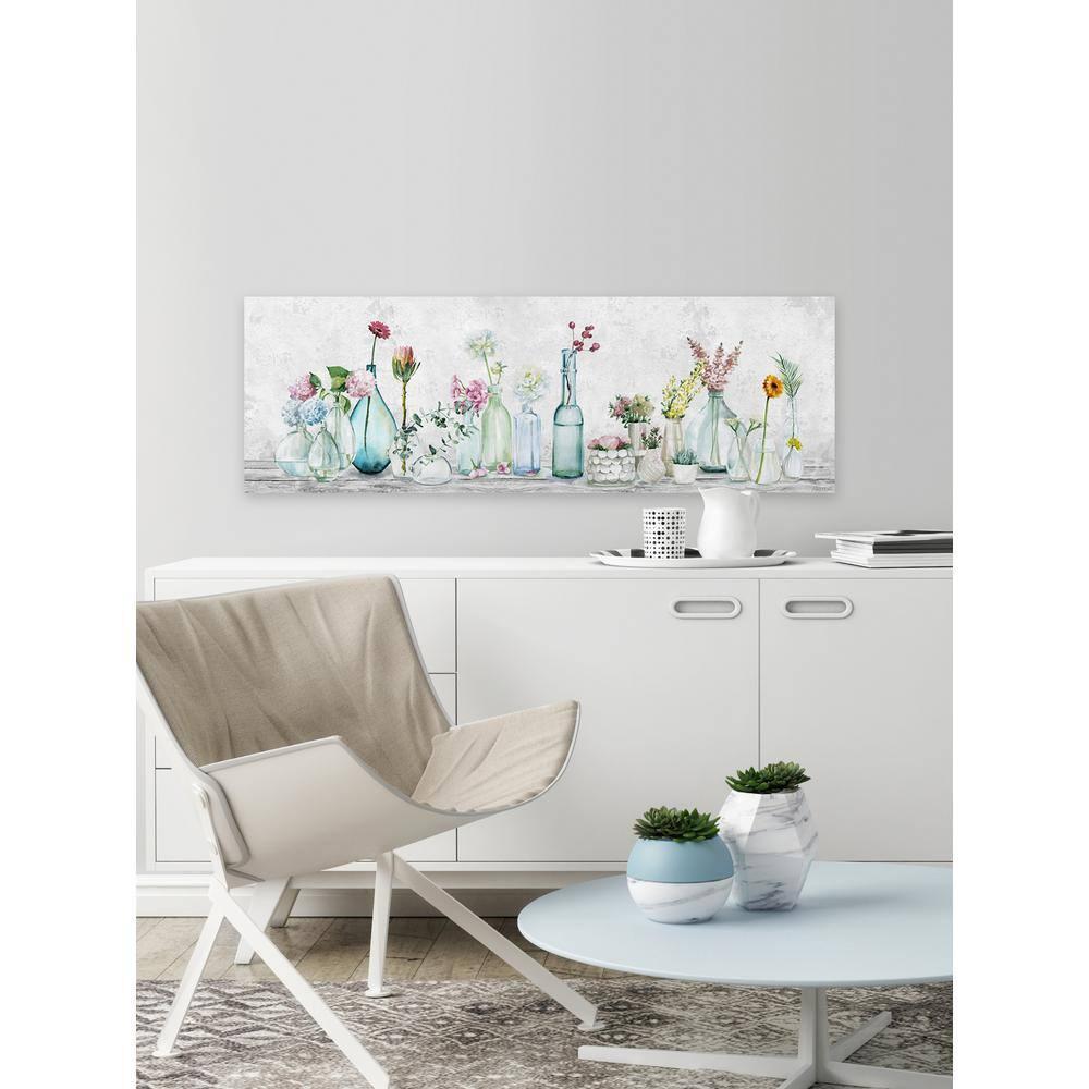 Parvez Taj Series of Colorful Flowers Painting Print on Wrapped Canvas