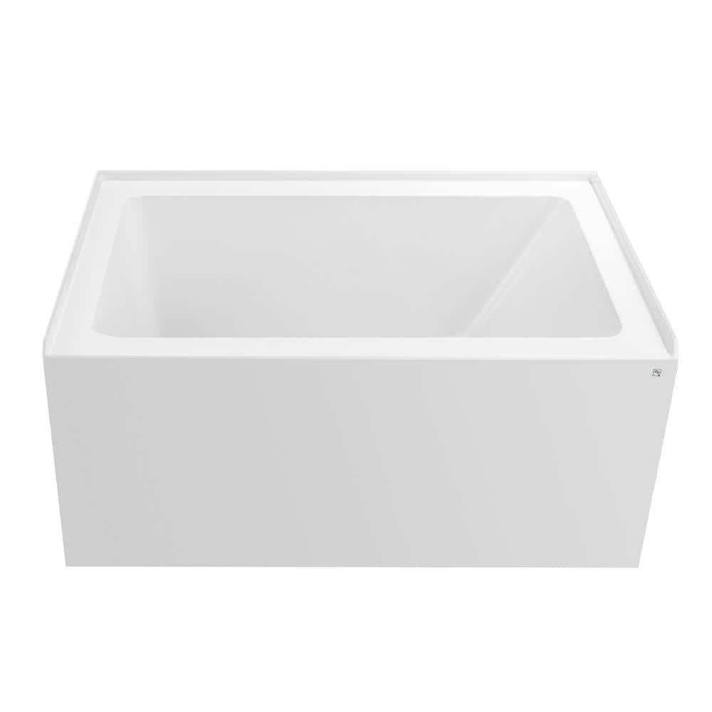 Alcove Soaking Skirt Bathtub with Overflow and Drain
