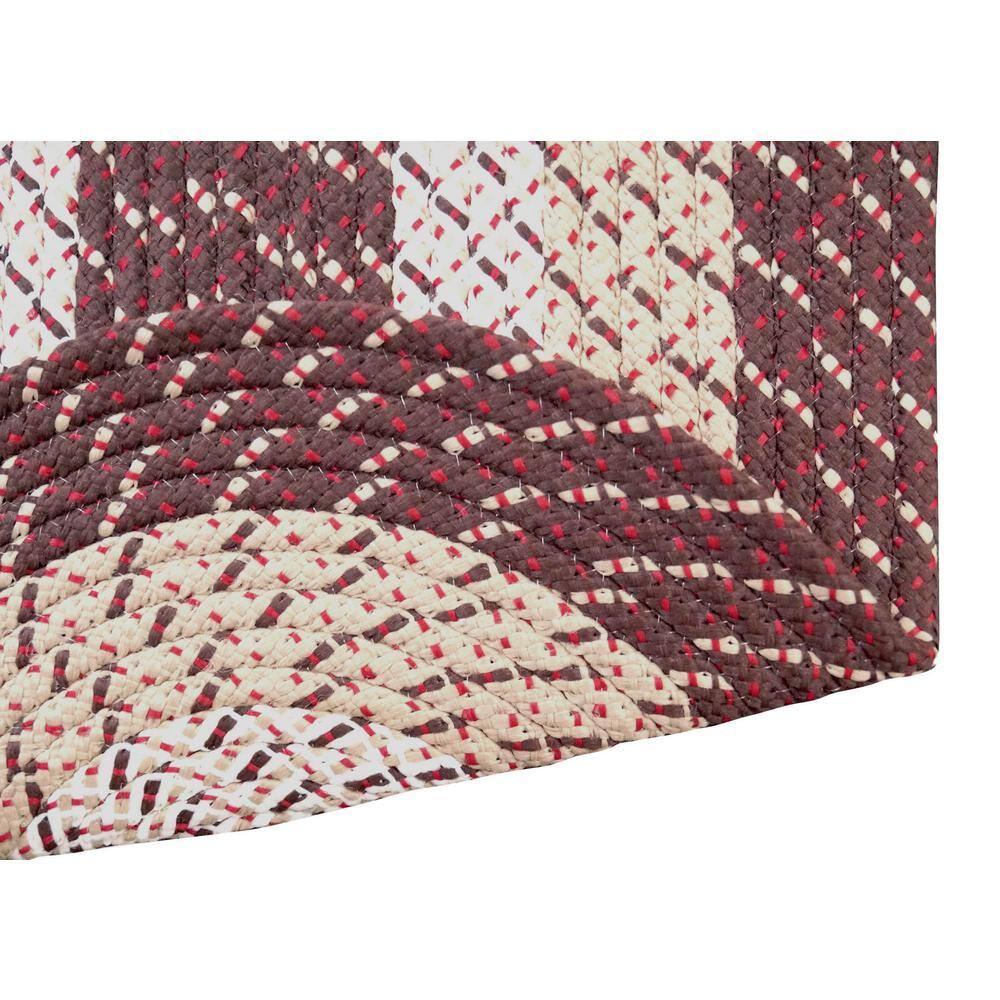 Better Trends Country Braid Reversible Indoor Area Utility Rug 100% Polypropylene, 40" x 60" Tri-Circle, Brown Stripe