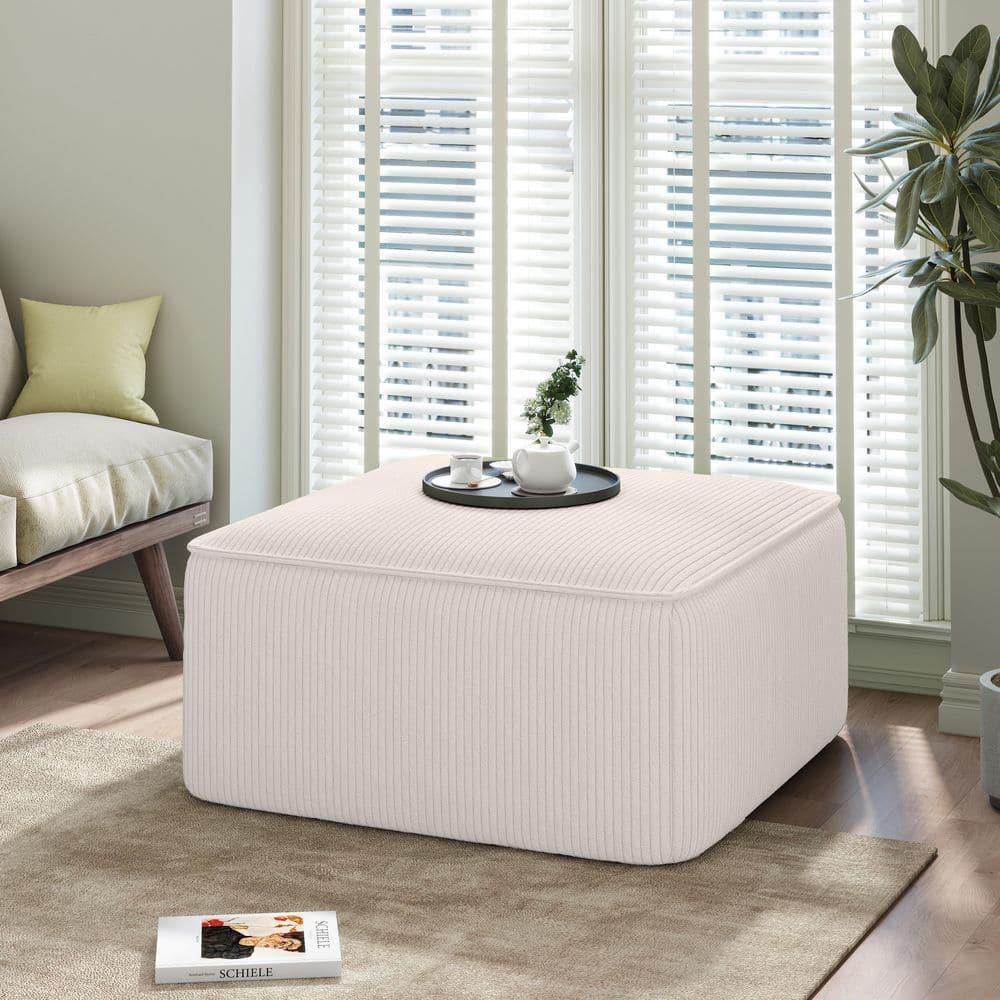 Christopher Knight Home Yzabella Modern Indoor Versatile Upholstered Square Ottoman, Beige