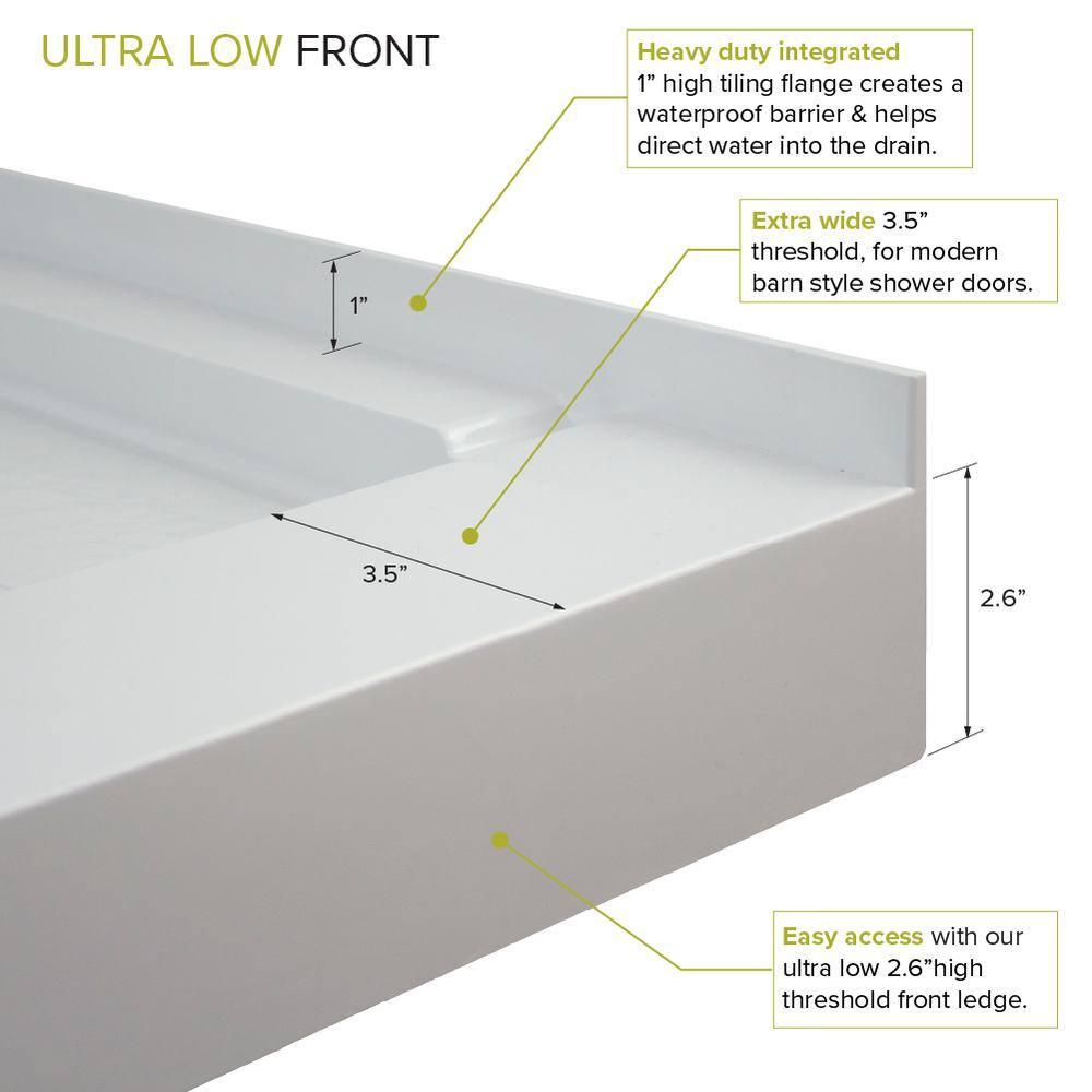 Transolid 36'' W 36'' D Square Single Shower Base FLU3636C-39
