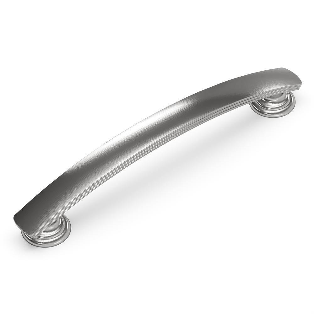 American Diner 5-1/16 in. Modern Arch Cabinet Pull Satin Nickel Handle for Kitchen, Bathroom, and Furniture (10 Pack)