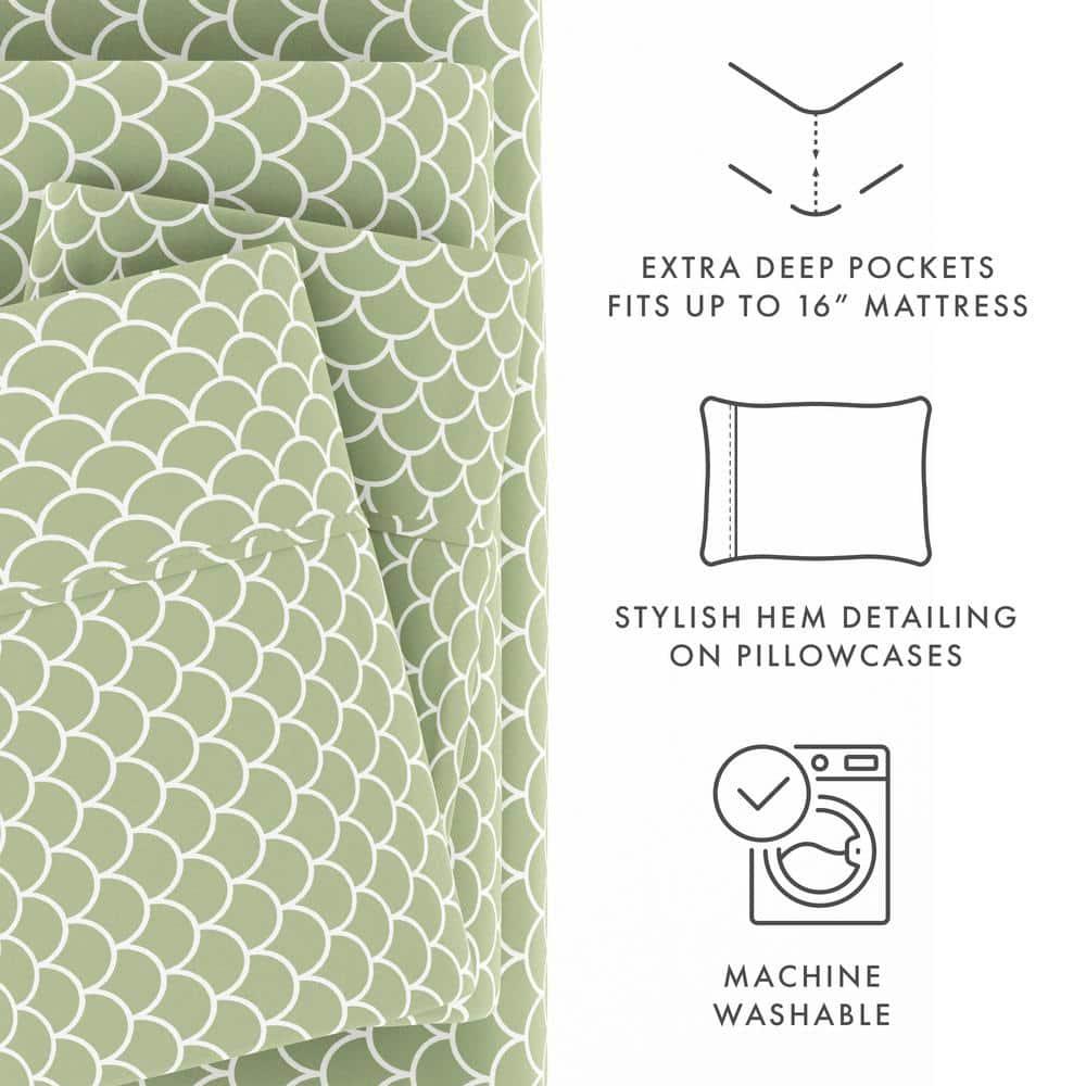 Becky Cameron Simply Soft™ Scallops Pattern Microfiber Sheet Set