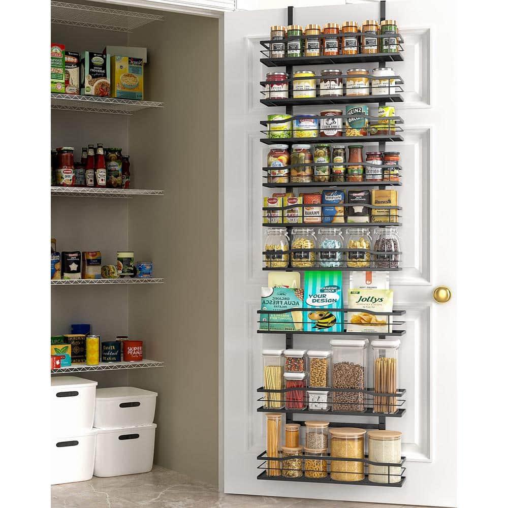 Black Metal 9-Tier Over The Door Pantry Organizer