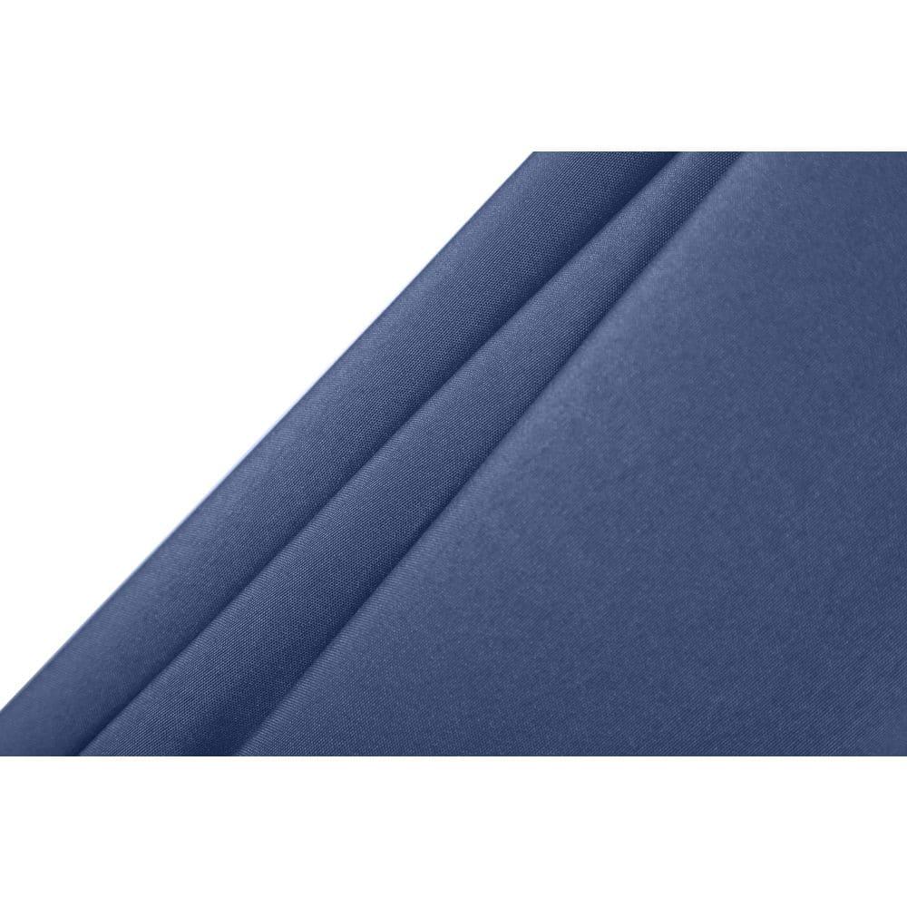 15 ft. Blue Rectangular Market Patio Umbrella with Metal Pole