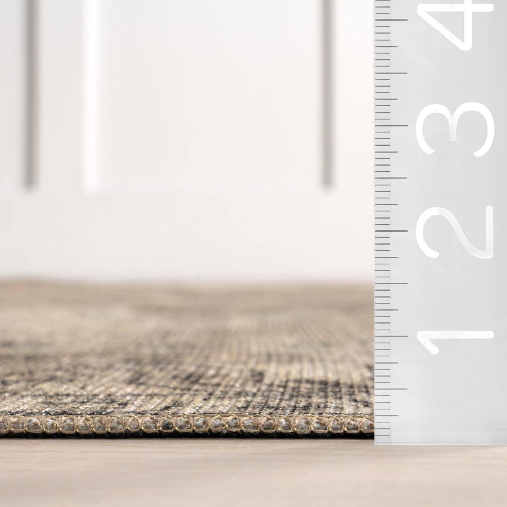 Nuloom Hillstone Collection Ahmeira Traditional Vintage Medallion Area Rug, 7' 10" x 10', Beige