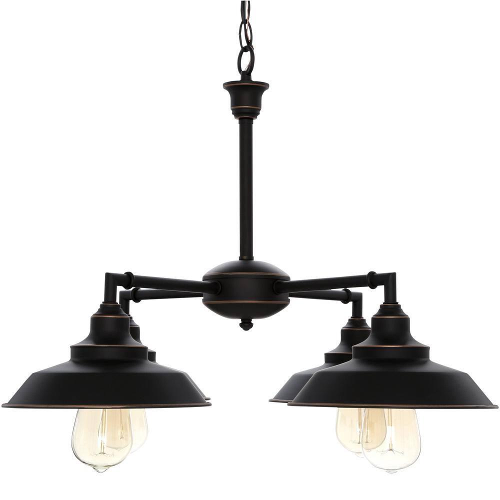 Iron Hill 4-Light Oil Rubbed Bronze Chandelier