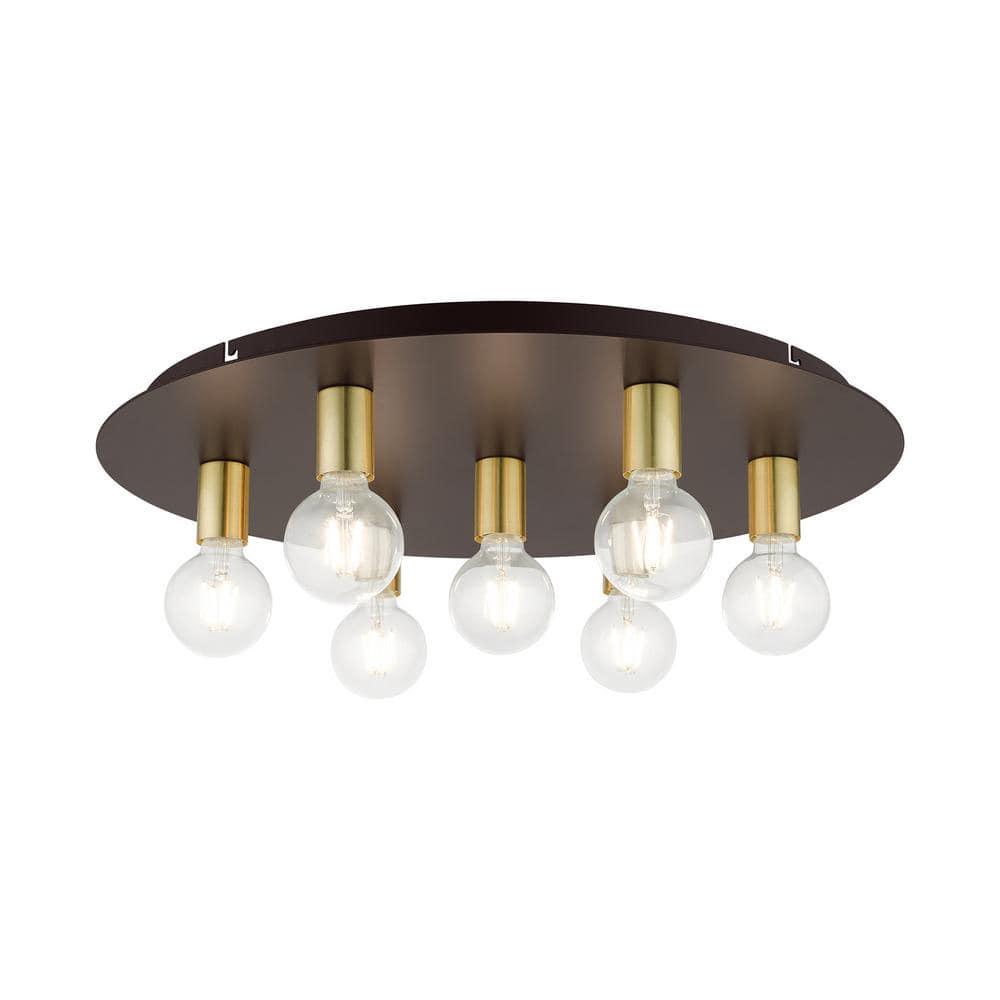 Livex Lighting Hillview 7 - Light Flush Mount in  Bronze