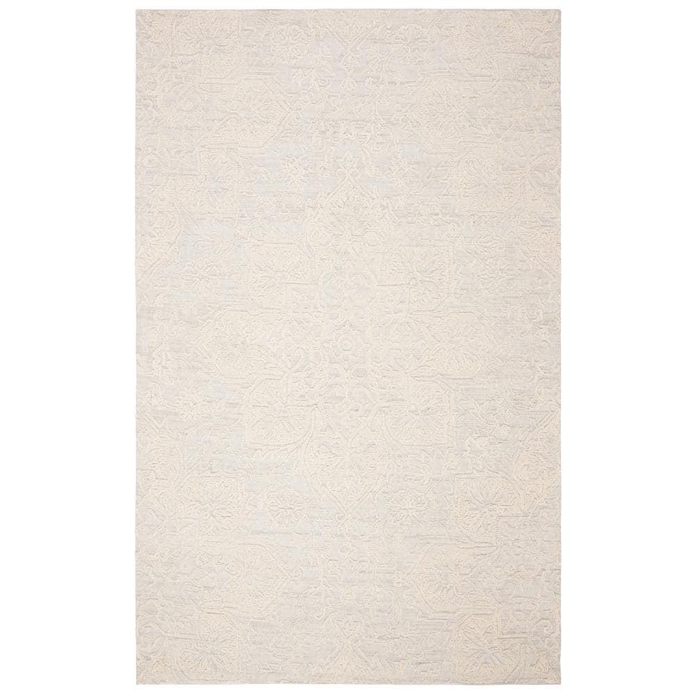 Abstract ABT958 Hand Tufted Area Rug - Ivory/Beige - 4' X 6' - Safavieh.