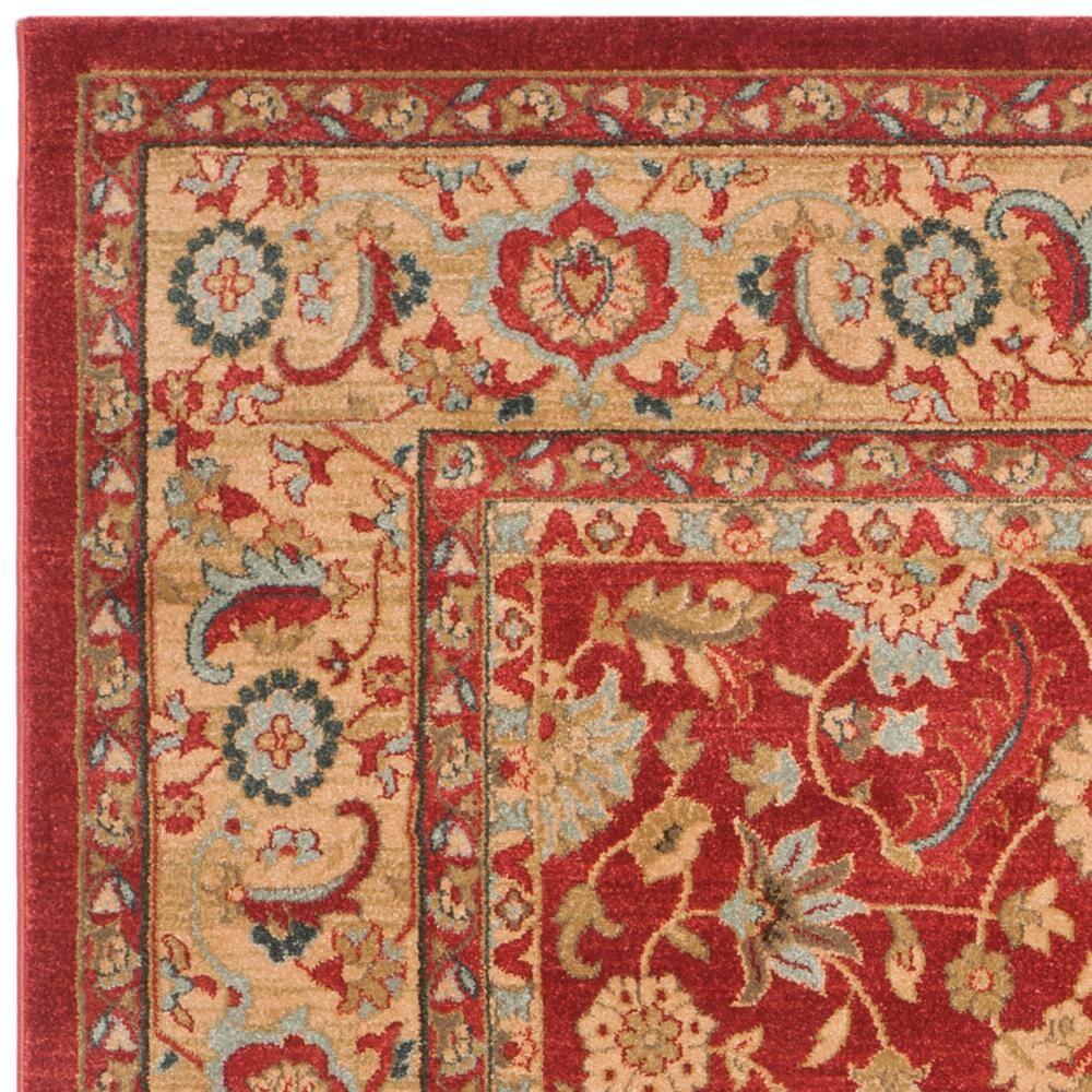 Mahal MAH699 Power Loomed Indoor Area Rug - Red/Natural - 6'7"x9'2" - Safavieh.