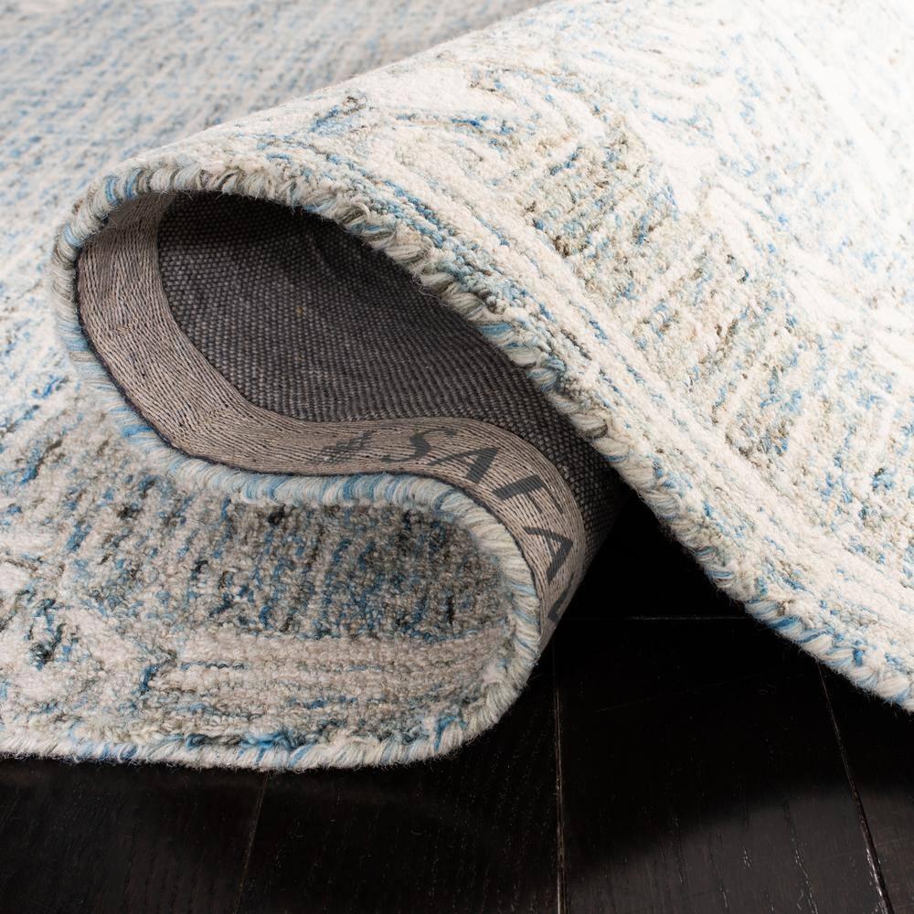 Abstract ABT763 Handmade Indoor Area Rug - Ivory/Light Blue - 4'x4' - Safavieh
