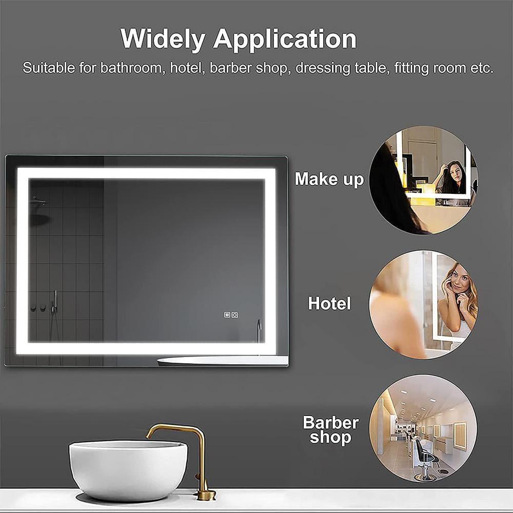 Dreamwerks Mariana 24" W x 32" H Rectangular LED Bathroom Mirror with Dimmer & Defogger