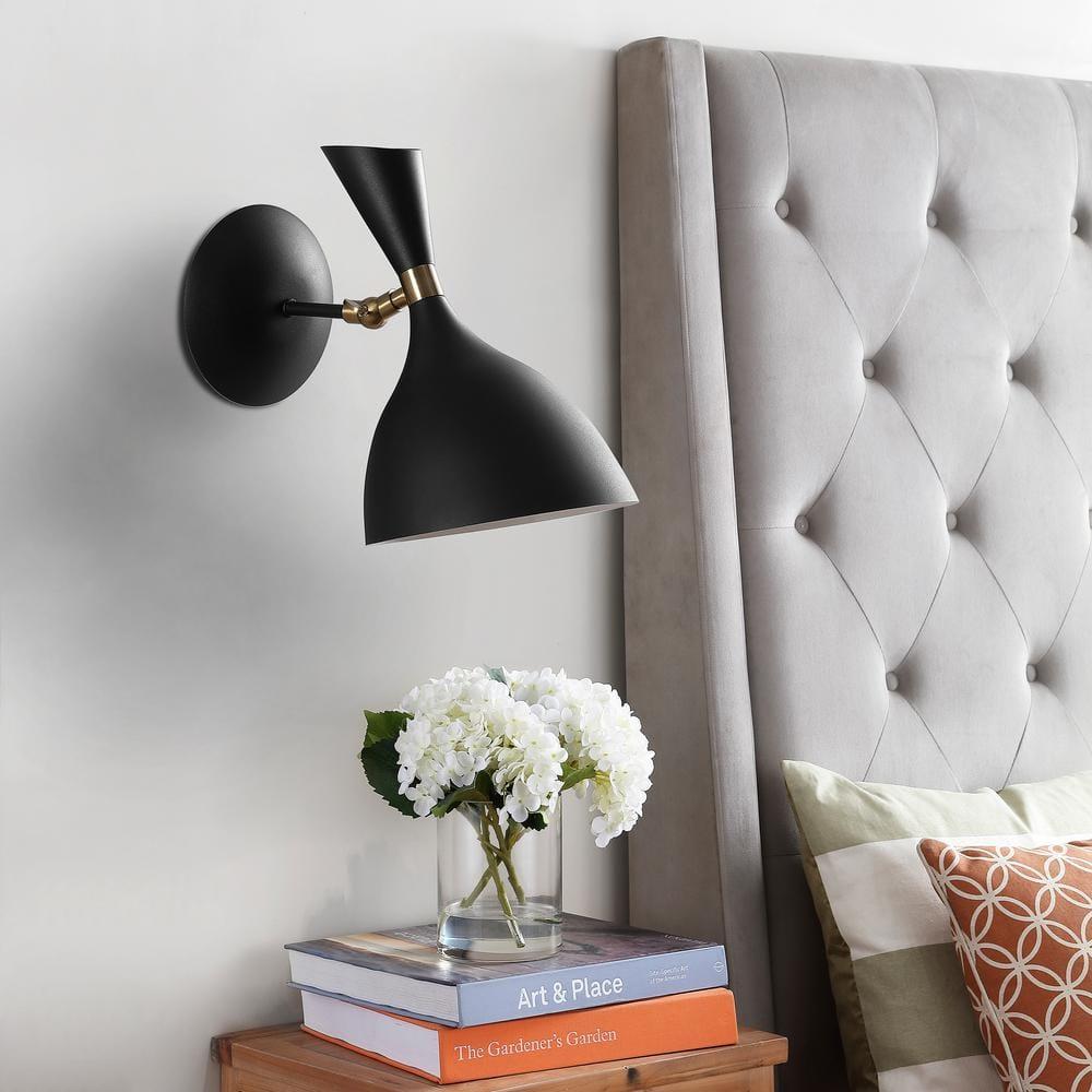 Josef 10" Iron Retro LED Wall Sconce, Black