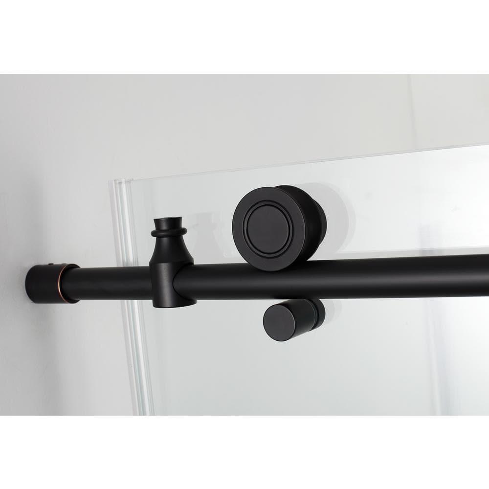 Coraline XL 56" W x 80" H Single Sliding Frameless Shower Door