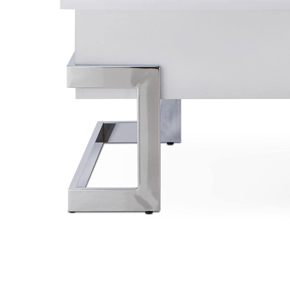 Wooden Coffee Table With Lift Top Storage Space White - Saltoro Sherpi