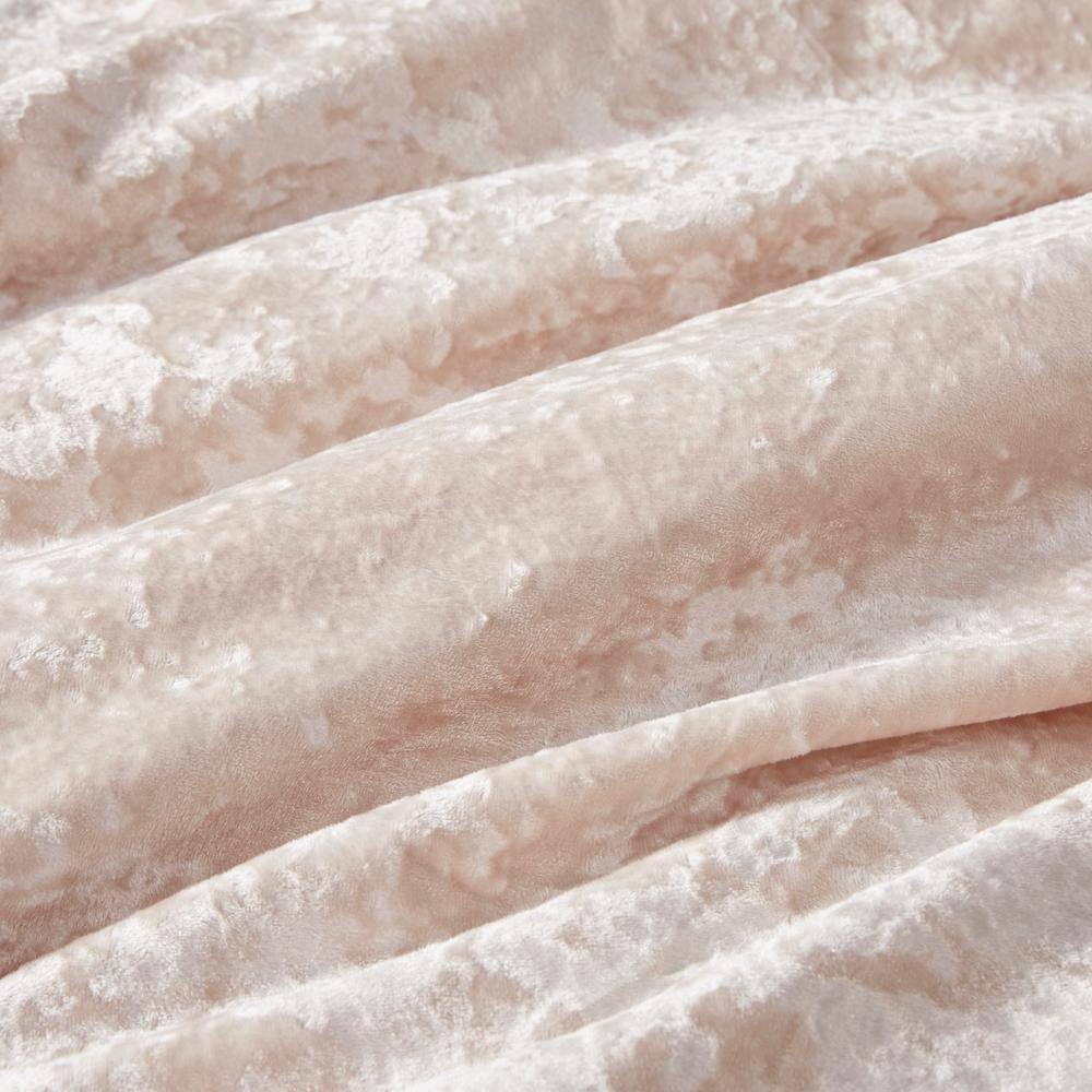 Intelligent Design Queen Comforter Set, Reversible Velvet Comforter Set, Soft & Warm Sherpa Reverse, Winter Fluffy Comforter Bed Set with 2 Shams, Mira, Full/Queen Blush 3 Piece
