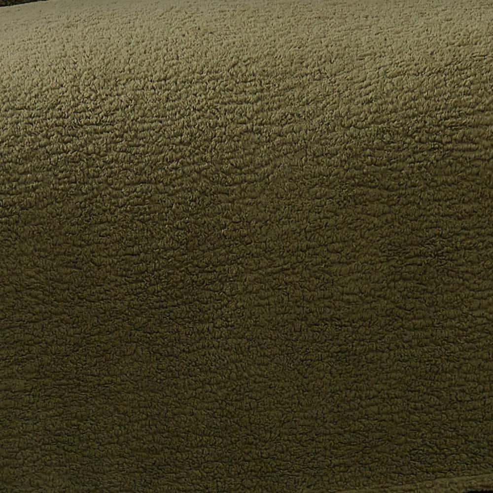 50"x60" Marshmallow Faux Shearling Throw Blanket Olive Green - Brooklyn Loom: Sensory Friendly, Machine Washable, Fleece Construction