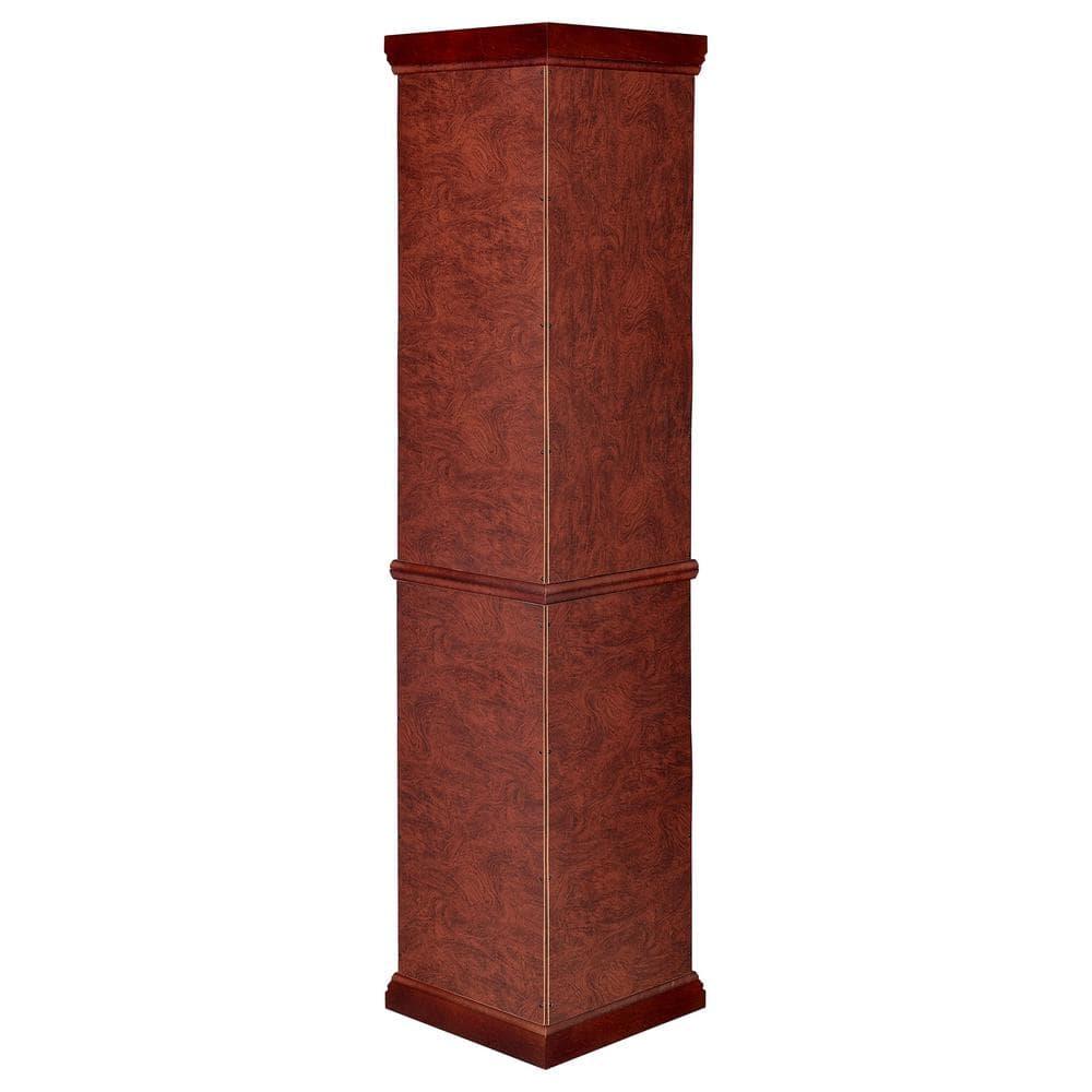Coaster Appledale Traditional 6 Shelf Corner Curio Cabinet with Glass Doors Medium Brown