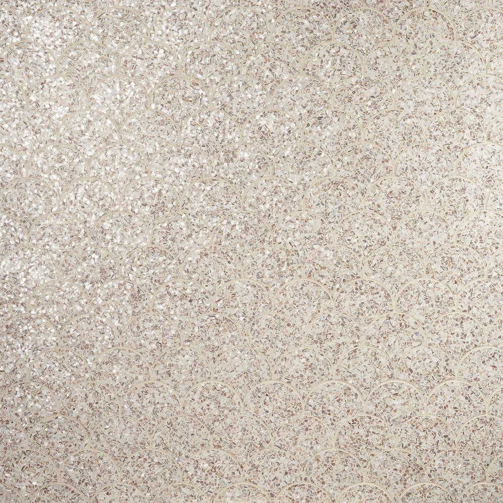 Shoal 5" Fishscale Terrazzo and Pearl Wall & Floor Mosaic Tile (0.74 Sq. Ft. / Sheet)
