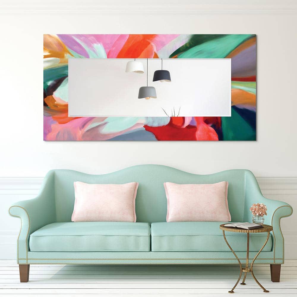 Empire Art Direct Integrity of Chaos Rectangular Beveled Mirror on Free Floating Reverse Printed Tempered Art Glass, 72" x 36" x 0.4", Ready to Hang