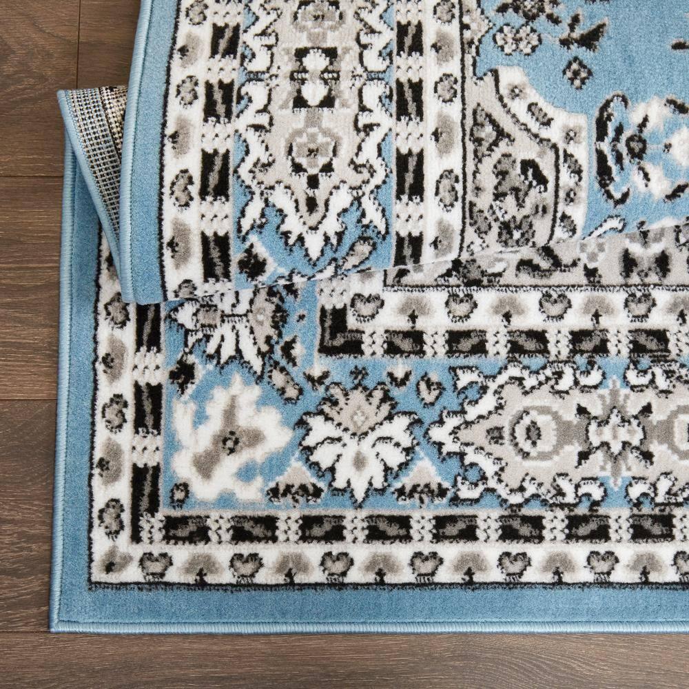Home Dynamix Premium Sakarya Traditional Medallion Area Rug, Blue/Grey, 9'2"x12'5"