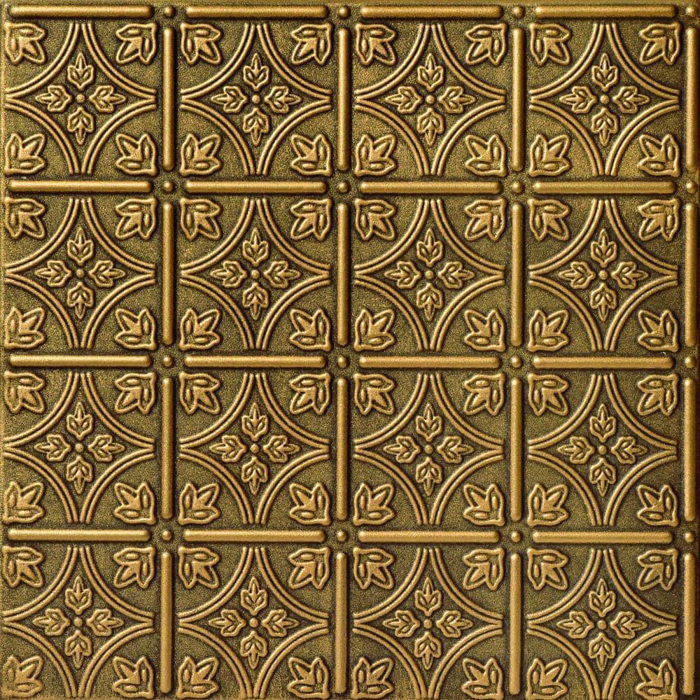 Emma's Flowers 1.64 ft. x 1.64 ft. Glue-Up Polystyrene Ceiling Tile (Set of 8)