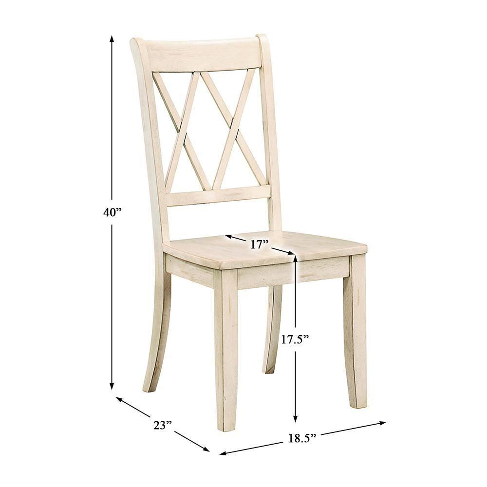 Lexicon Janina Contemporary Wood Dining Room Side Chair in White (Set of 2)
