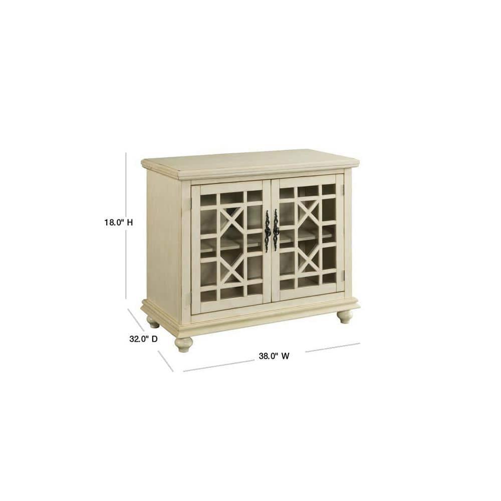 Martin Svensson Home Elegant Small Spaces TV Stand, Antique Cream White