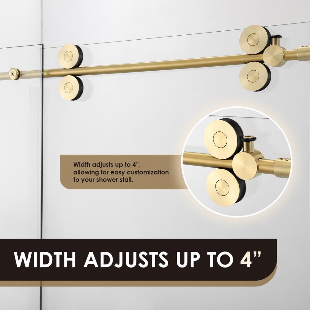 Altair SD80360-SS-BG 56" - 60" W x 78" H Single Sliding Frameless Shower Door