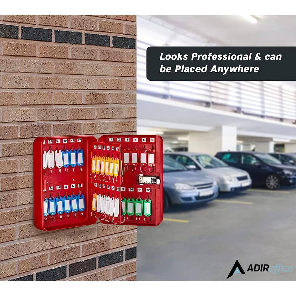 AdirOffice Steel Secure Key Cabinet with Combination Lock