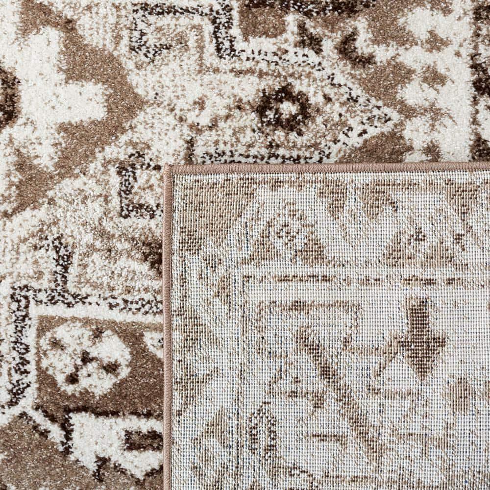 Vintage Hamadan VTH211 Power Loomed Area Rug - Brown/Ivory - 8'x10' - Safavieh.