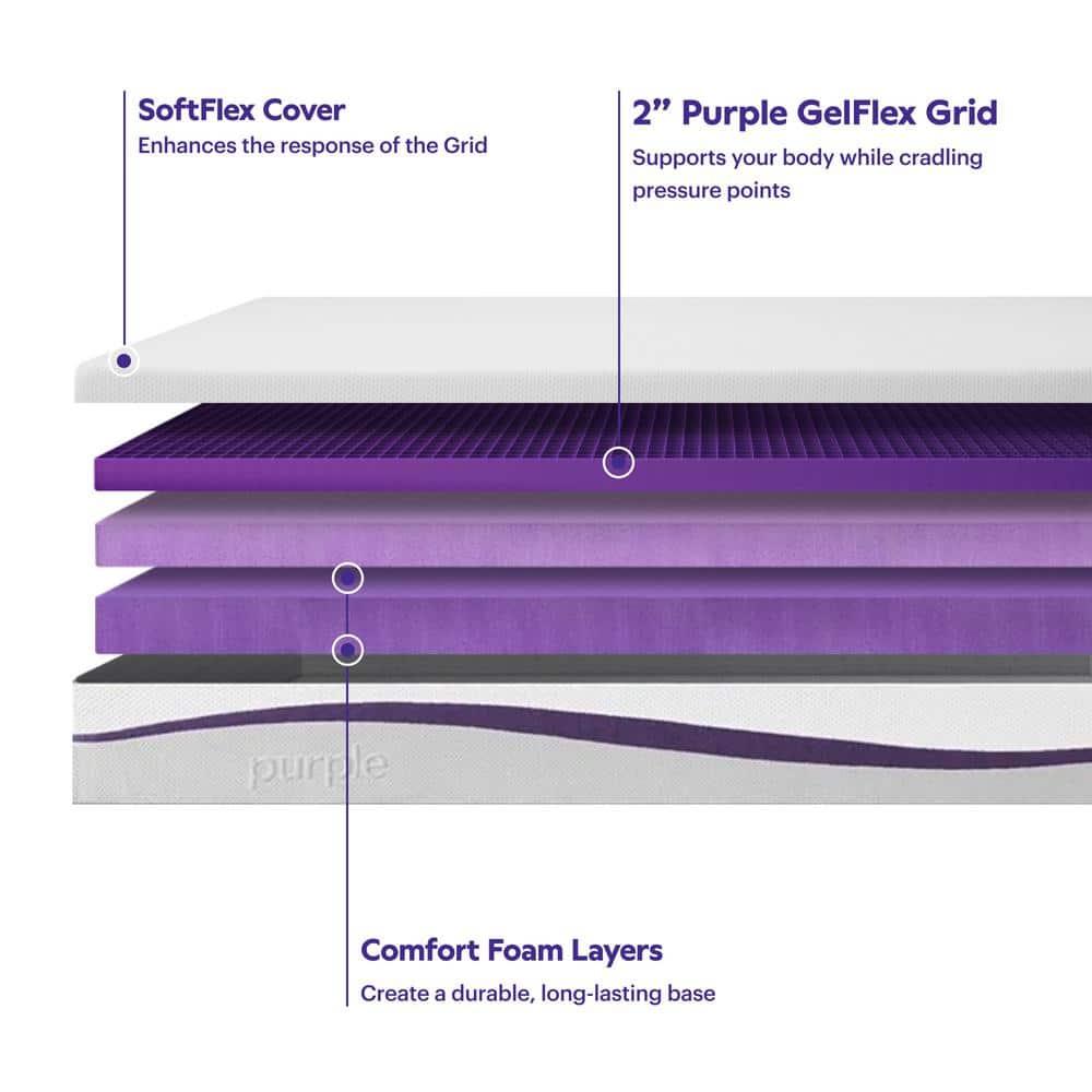 Purple Mattress 9.25'' Medium Gel Memory Foam Mattress
