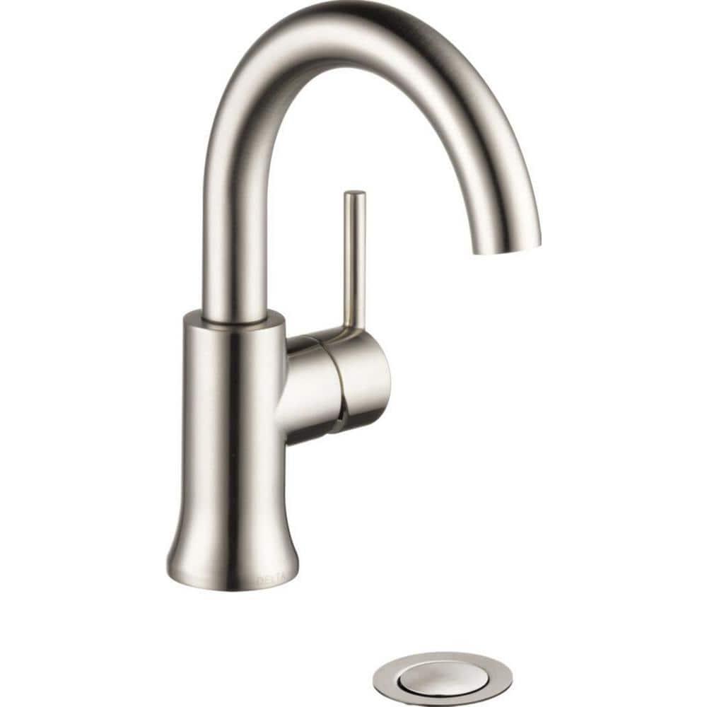 Trinsic Single Hole Bathroom Faucet with Drain Assembly, Single Handle Bathroom Sink Faucet