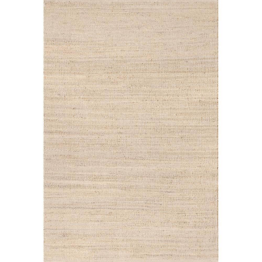 Nuloom 2x3 Elfriede Jute & Cotton Hand Woven Indoor Area Rug, Natural, Solid Rustic Farmhouse Style Natural Fiber Bedroom, Living Room,