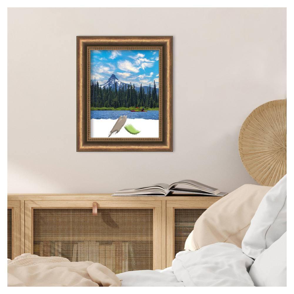 Amanti Art Manhattan Bronze Narrow Wood Picture Frame Opening Size 11x14 in.