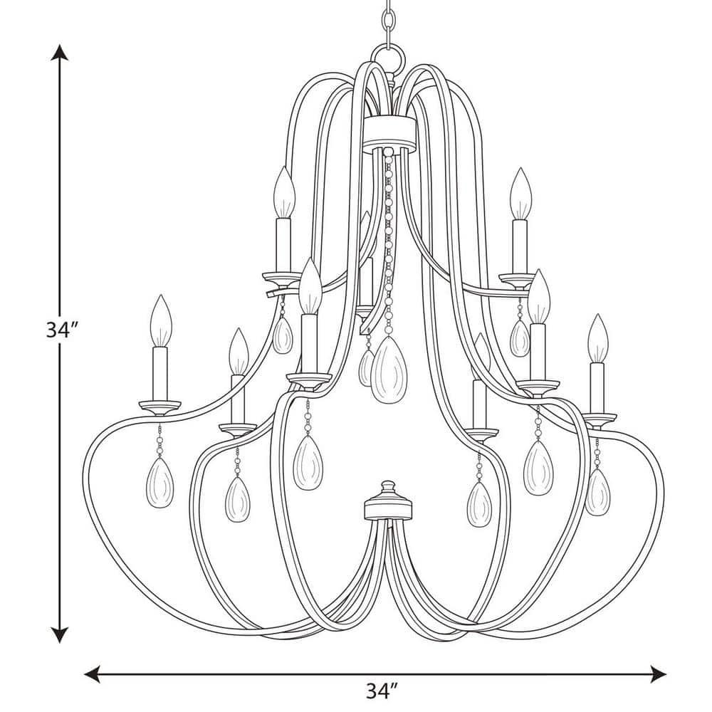 Anjoux Collection Nine-Light Chandelier