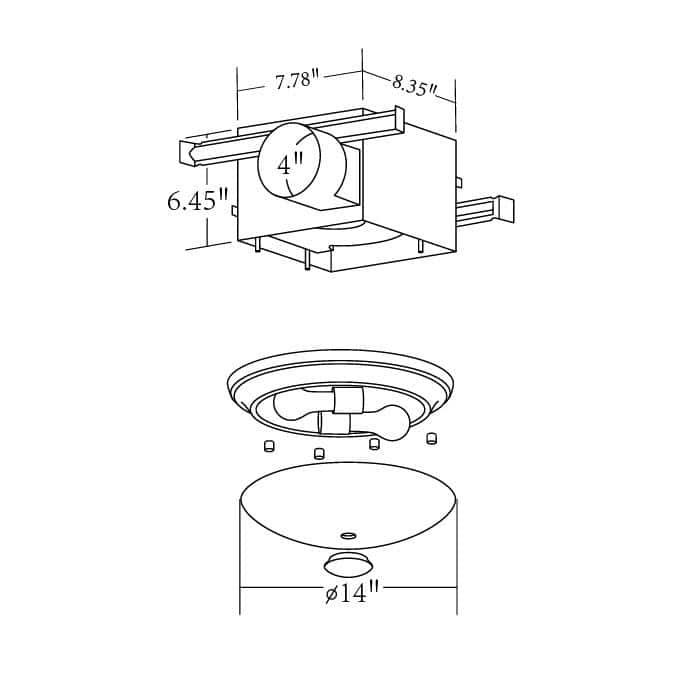 Good Housekeeping Abbey (81021) Decorative 90 CFM 2.5 Sones Bathroom Ventilation Exhaust Fan with Light