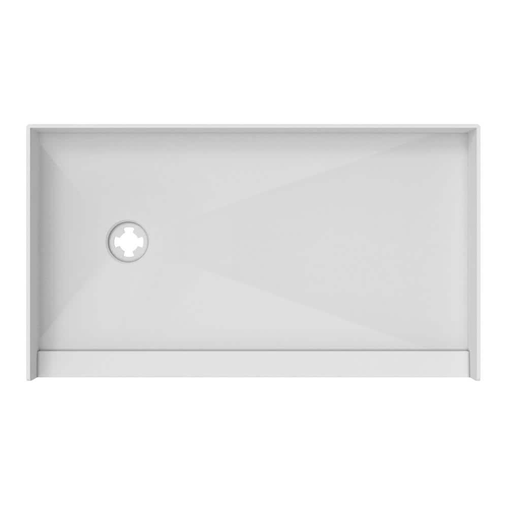 DreamLine DTP-1136601 DreamLine TilePrime 36 in. D x 60 in. W x 3 in. H Single Threshold Shower Base