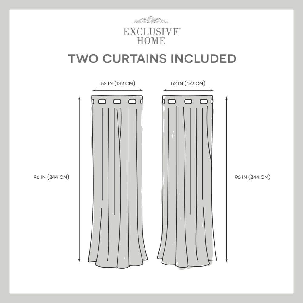 Amalgamated Textiles Cresendo Polyester Room Darkening Curtain Pair (Set of 2)