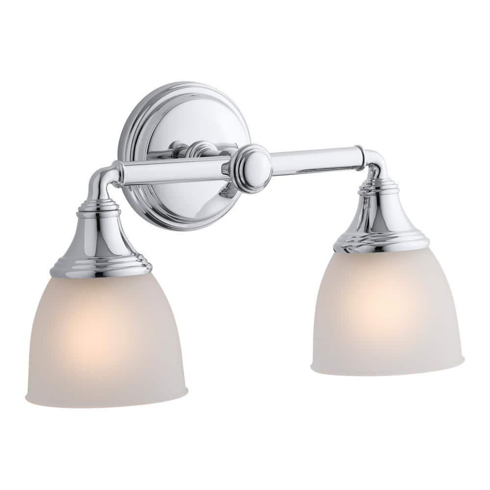 Devonshire 2 Light Indoor Bathroom Vanity Light Fixture, Position Facing Up or Down, UL Listed