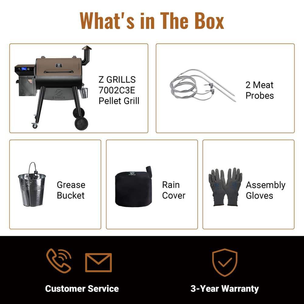 Z GRILLS 697 sq.in Pellet Grill with Temps Controller 2.1 and Latest Functions