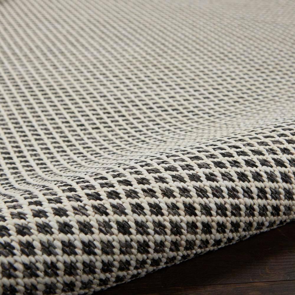 Nourison Courtyard COU01 Indoor/outdoor Area Rug - Ivory Charcoal 2' x 3'