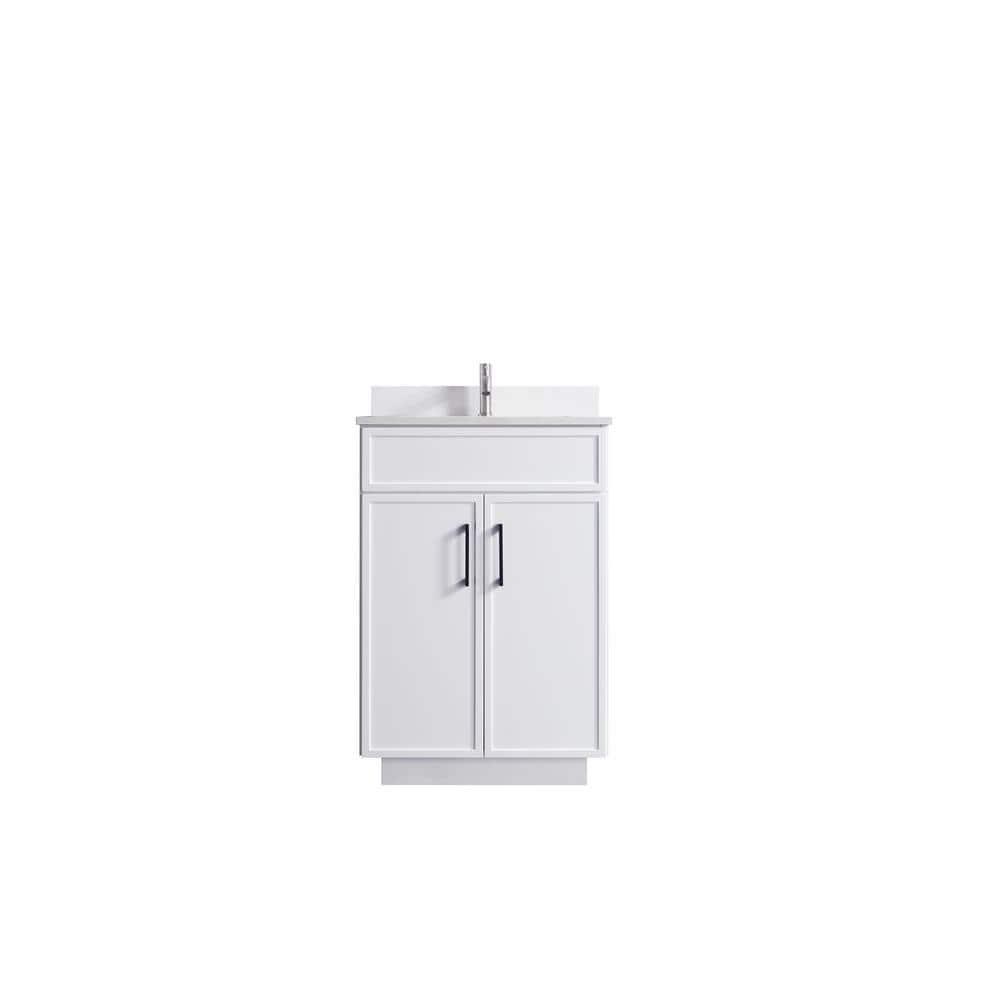 Dyconn Faucet Freestanding Vanity with Sink 2 doors - 24" Gray